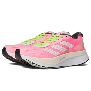 adidas Adizero Boston 11 Women Running shoes Beam Pink/White/Beam Green 8 B